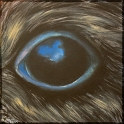 Augenblick eines Bibers; Acryl auf Leinwand;
30 x 30 cm